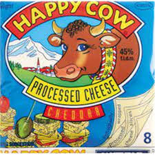 Happy Cow Cheddar Slices 150G